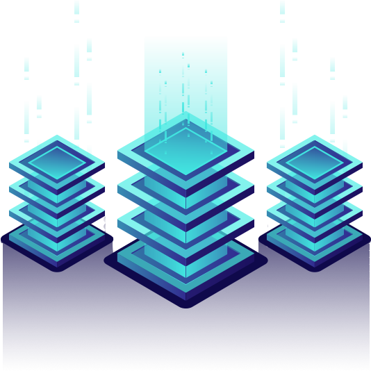 Dedicated server infrastructure illustration