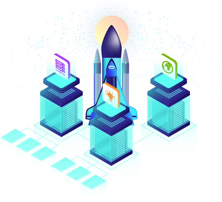 Virtual dedicated server illustration